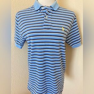 Ralph Lauren Polo shirt Light Blue Shirt Nautical Stripes Short sleeves cotton